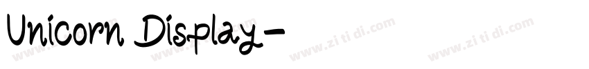 Unicorn Display字体转换